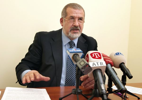 Пресс-конференция главы Меджлиса крымско-татарского народа Рефата Чубарова