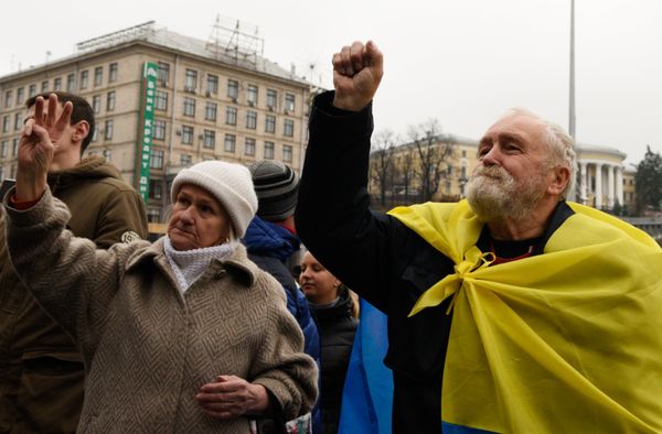 Годовщина оранжевой революции в Киеве