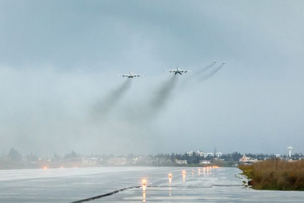 Подготовка к вылету самолетов ВКС России на авиабазе Хмеймим в Сирии