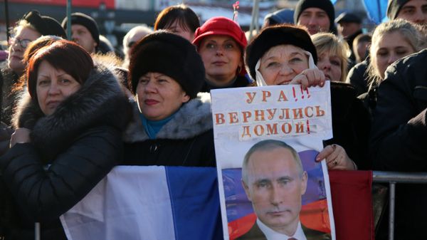 Празднование годовщины Крымской весны в Крыму Празднование годовщины Крымской весны в Крыму