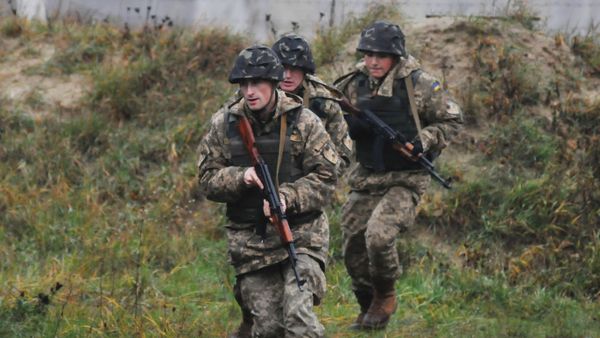 Обучение украинских военных во Львовской области