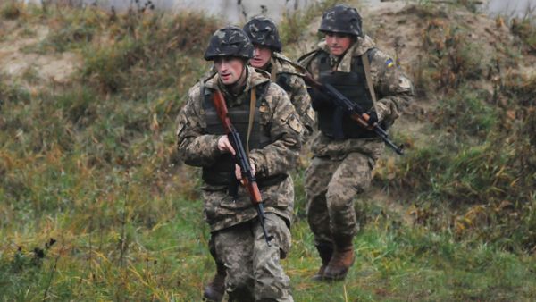 Обучение украинских военных во Львовской области