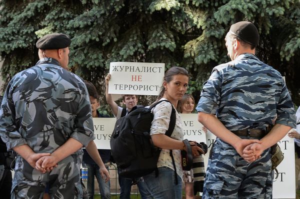 Акции в поддержку задержанных на Украине журналистов российских СМИ