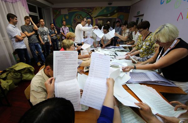 Подсчет голосов на внеочередных выборах президента Украины