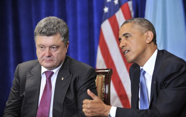 Б.Обама встретился с П.Порошенко