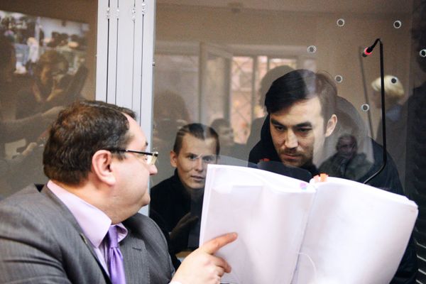 Заседание суда по делу А.Александрова и Е.Ерофеева в Киеве