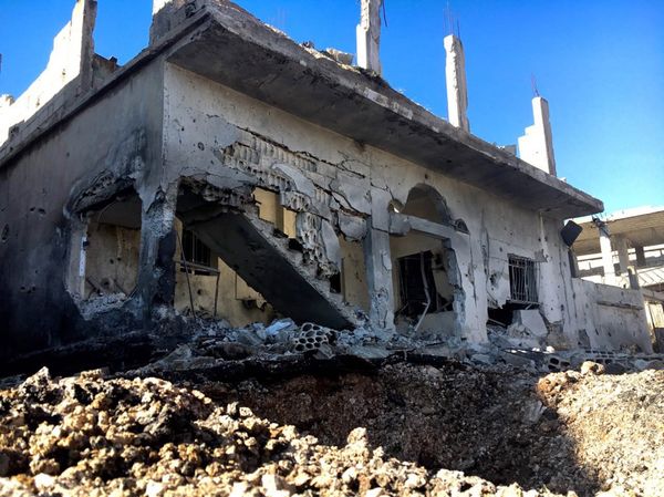 Освобожденный от террористов ИГ город Шейх-Мискин в сирийской провинции Дераа
