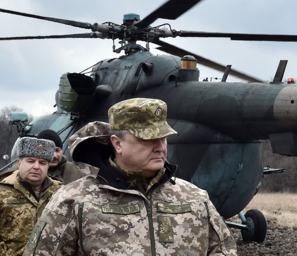 Рабочая поездка президента Украины П. Порошенко в Донецкую область