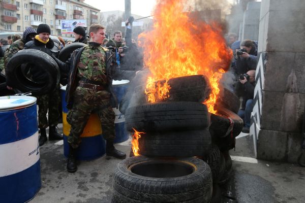 Акция протеста батальона Айдар в Киеве