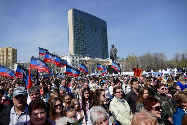 Празднование второй годовщины провозглашения ДНР в Донецке