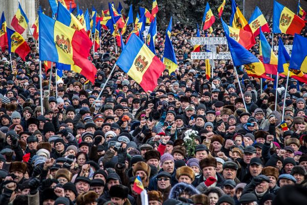 Акция протеста в Молдавии
