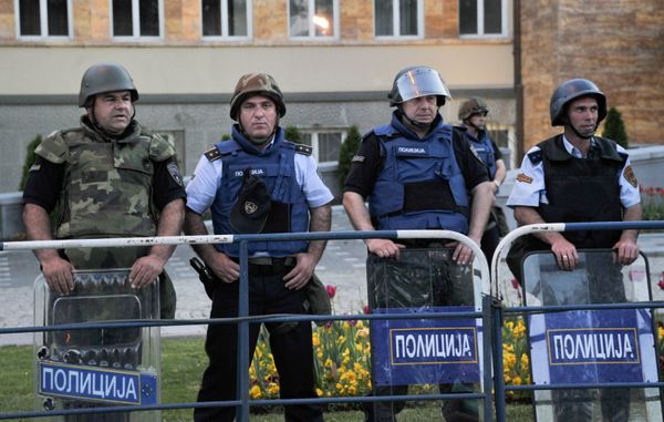 Митинг оппозиции в Скопье