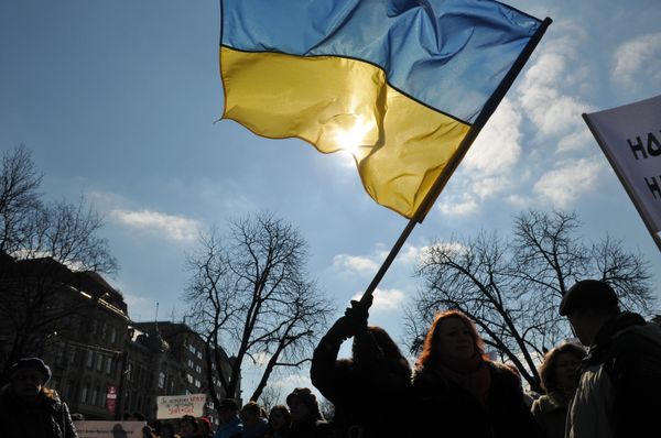 Акция протеста ученых во Львове Акция протеста ученых во Львове