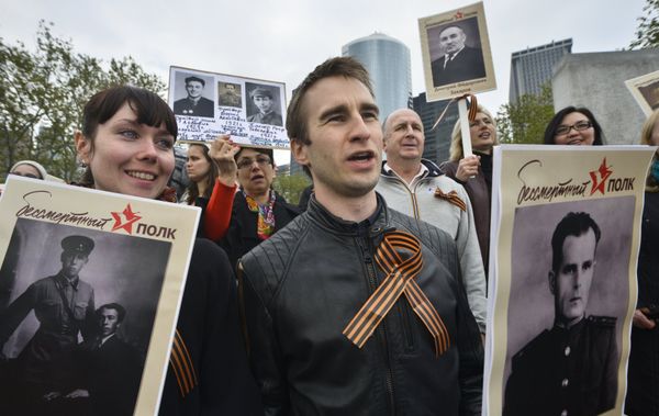 Акция Бессмертный полк в Нью-Йорке