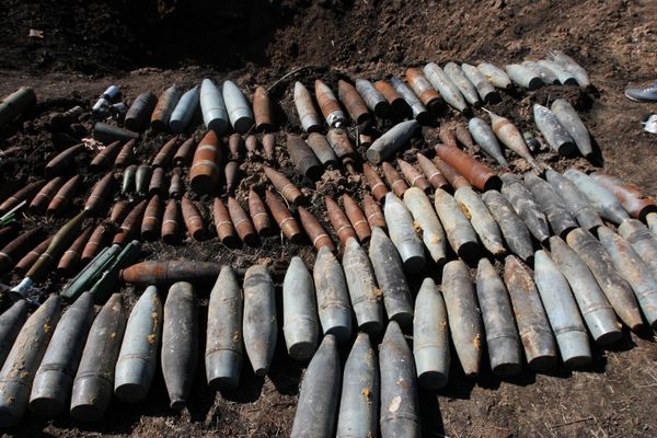 Обезвреживание неразорвавшихся боеприпасов на территории ДНР