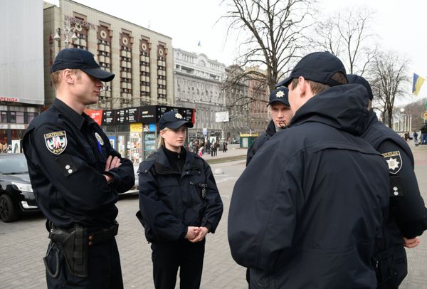 Сотрудники Украинской полиции в Киеве