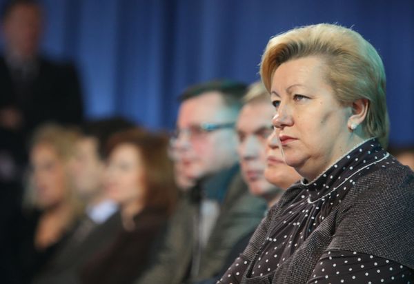 Президент Украины В.Ющенко на предвыборной пресс-конференции в Киеве