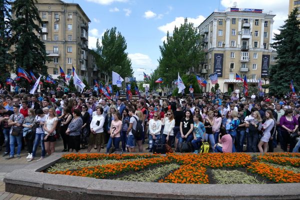 Митинг против несоблюдения Украиной Минских соглашений