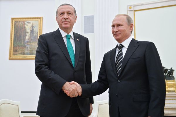 Президент РФ В.Путин встретился с президентом Турции Р.Эрдоганом
