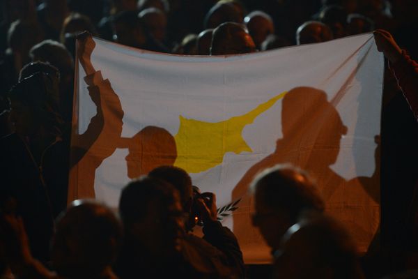 Акция протеста в центре Никосии