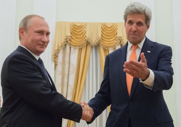 Рабочая встреча президента РФ В. Путина с государственным секретарем США Дж. Керри