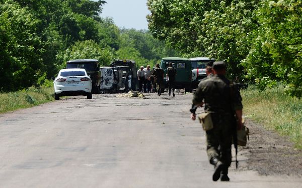 На блокпост Национальной гвардии Украины напали неизвестные На блокпост Национальной гвардии Украины напали неизвестные