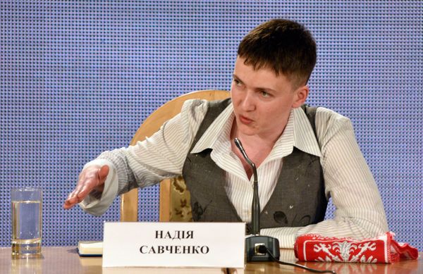 Пресс-конференция военнослужащей Надежды Савченко в Киеве
