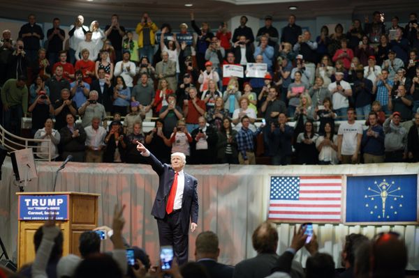 Кандидат в президенты США от Республиканской партии Дональд Трамп в штате Индиана