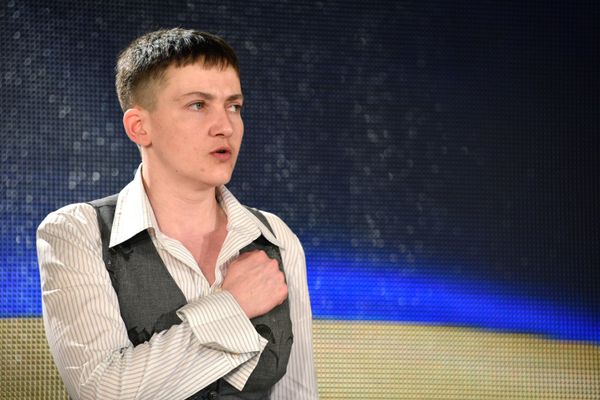 Пресс-конференция военнослужащей Надежды Савченко в Киеве