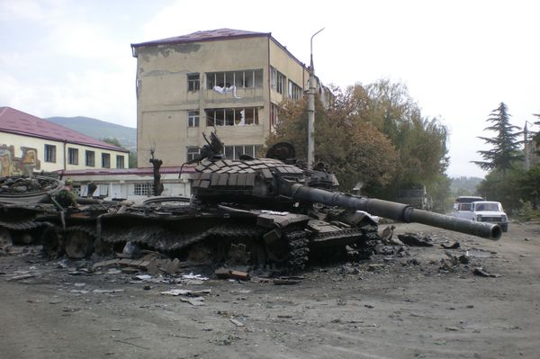 Разрушения в Цхинвали