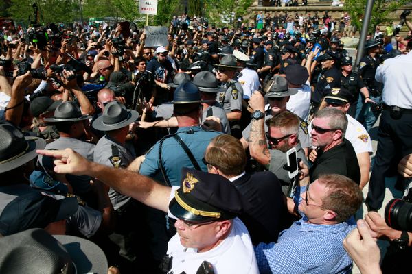 Акция протеста в Кливленде против полицейского произвола и расизма