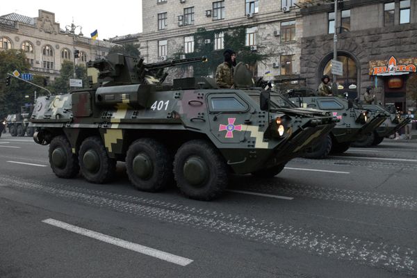 Репетиция военного парада ко дню Независимости Украины
