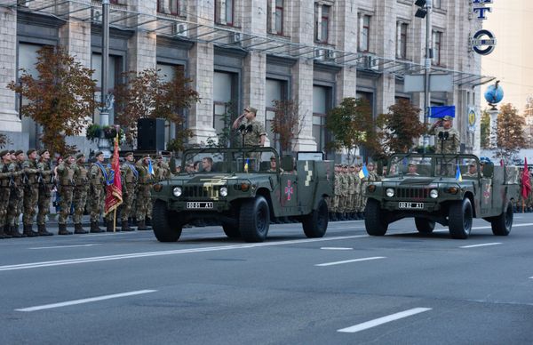 Репетиция военного парада ко дню Независимости Украины