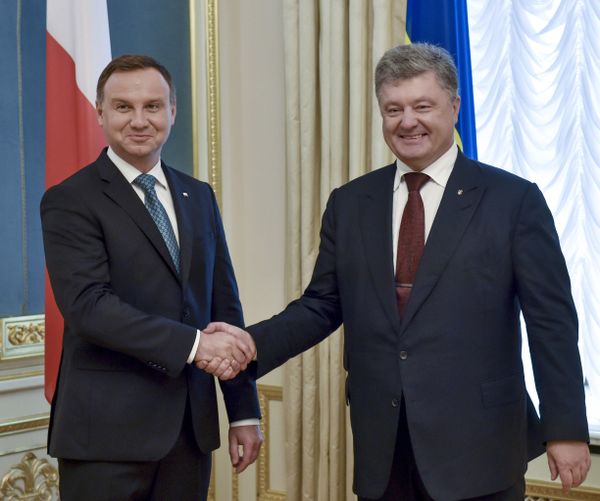 Встреча президента Украины П. Порошенко с президентом Польши А. Дудой в Киеве
