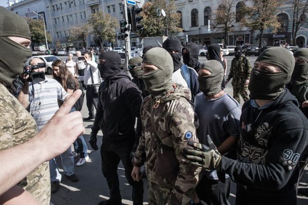 Столкновения у здания Горсовета Харькова