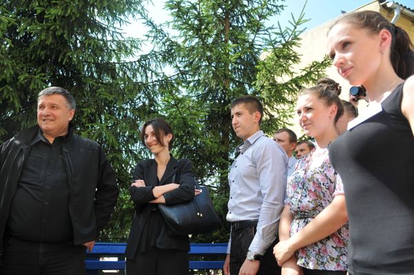 Министр внутренних дел Украины А.Аваков посетил центр подготовки патрульных полицейских во Львове