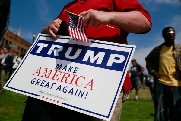 Акция сторонников кандидата в президенты США Дональда Трампа Акция сторонников кандидата в президенты США Дональда Трампа