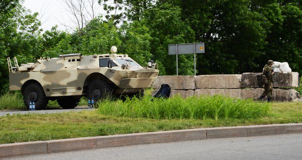 Блокпост Хутор Широкий в Донецке