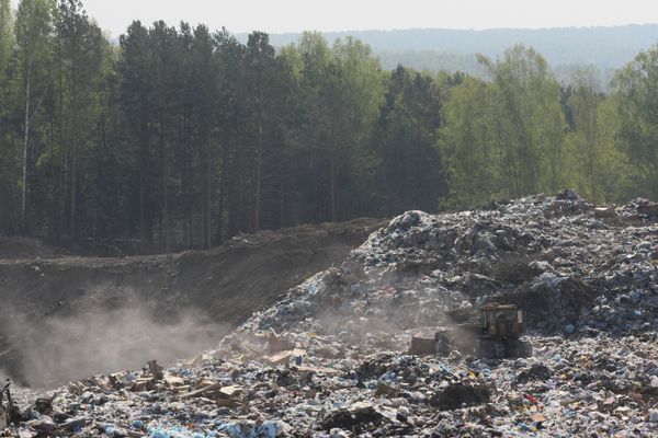Полигон твердых бытовых отходов под Новосибирском
