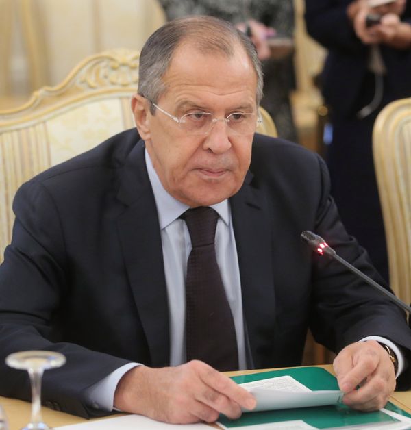 Встреча глав МИД России, Ирана и Сирии С. Лаврова, М. Зарифа и В. Муаллема