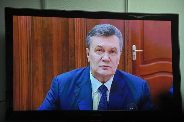Допрос В. Януковича в режиме видеоконференции в качестве свидетеля по делу о беспорядках в Киеве в феврале 2014 года