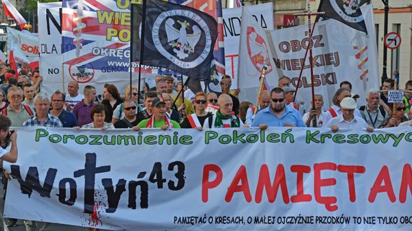 Акция в честь годовщины Волынской резни в Варшаве