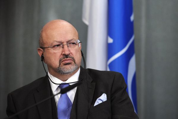Встреча главы МИД РФ С.Лаврова с Генсеком ОБСЕ Л.Заньером