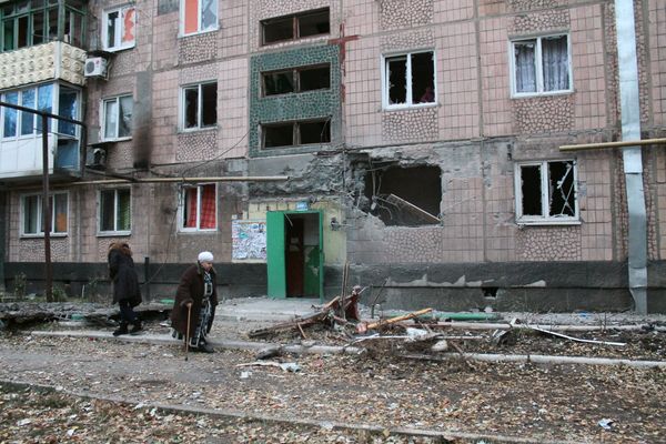 Последствия обстрела Макеевки