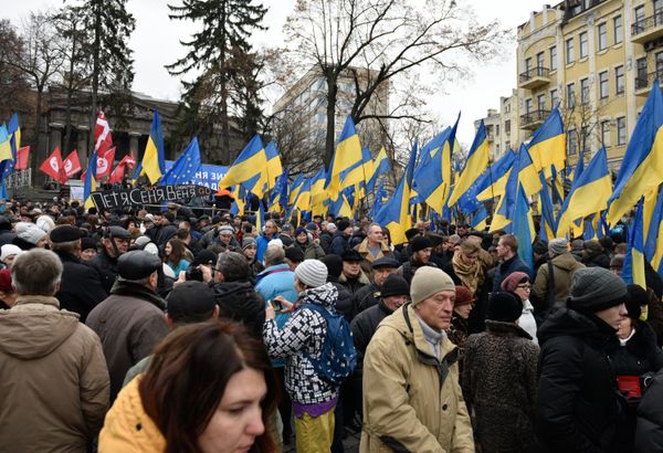 Акция протеста Открытая Рада в Киеве
