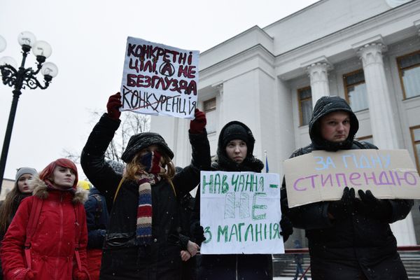 Акция протеста студентов в Киеве