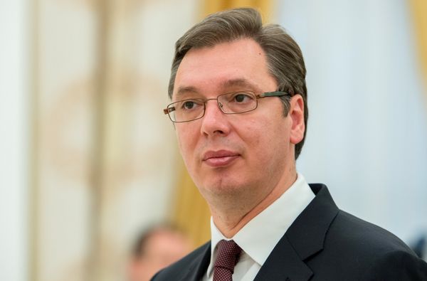 Рабочая встреча президента РФ В. Путина с премьер-министром Сербии А. Вучичем