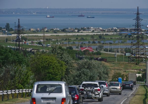 Работа Керченской переправы в Крыму