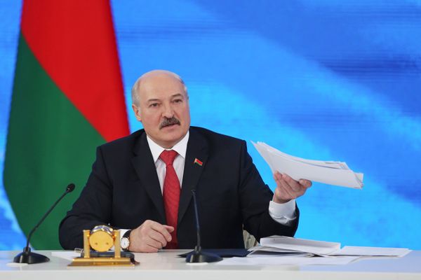 Пресс-конференция президента Белоруссии А. Лукашенко в Минске