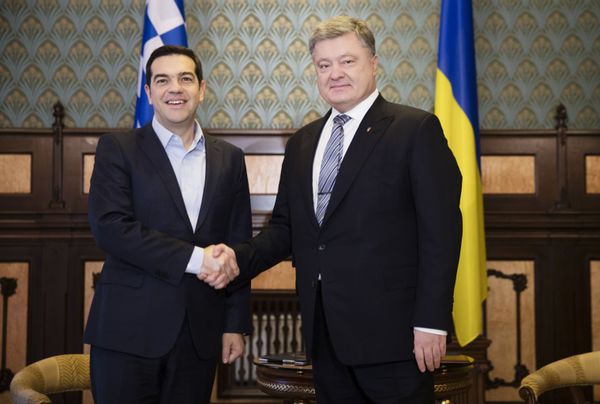 Встреча президента Украины П. Порошенко и премьер-министра Греции А. Ципраса Встреча президента Украины П. Порошенко и премьер-министра Греции А. Ципраса